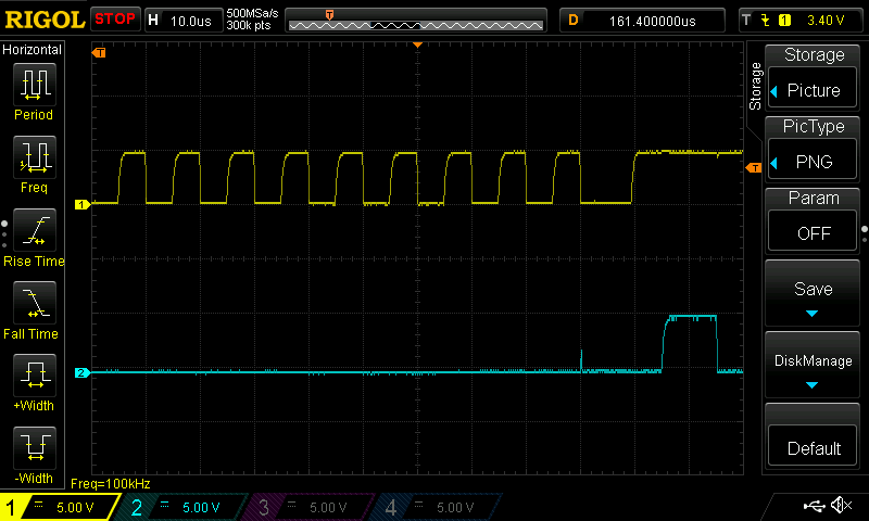 I2C Second Byte Scope Trace