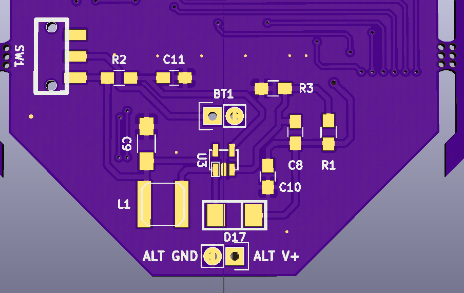 Snowbot Back Side Part Layout