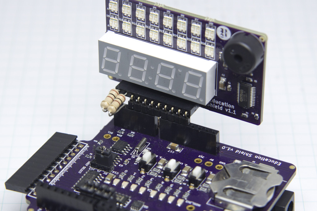 I2C Display Add-on With Series Resistors