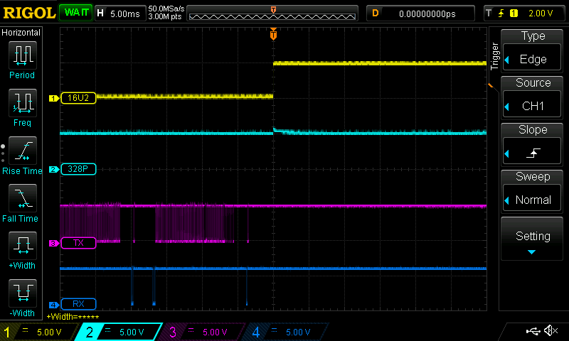 Arduino DTR line brought high to end upload